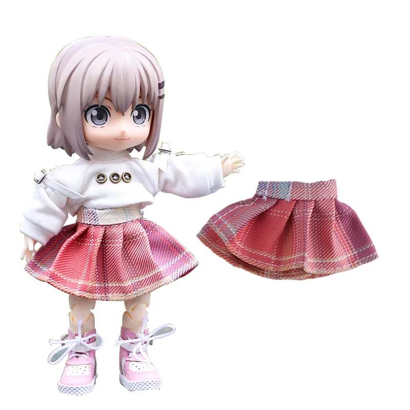 

OB11 Baby Clothes JK Skirt 5 Styles Cute Girl Decorative Accessories Kawaii Pure Cotton Bjd 1/12 Size Anime Toys Doll Clothes