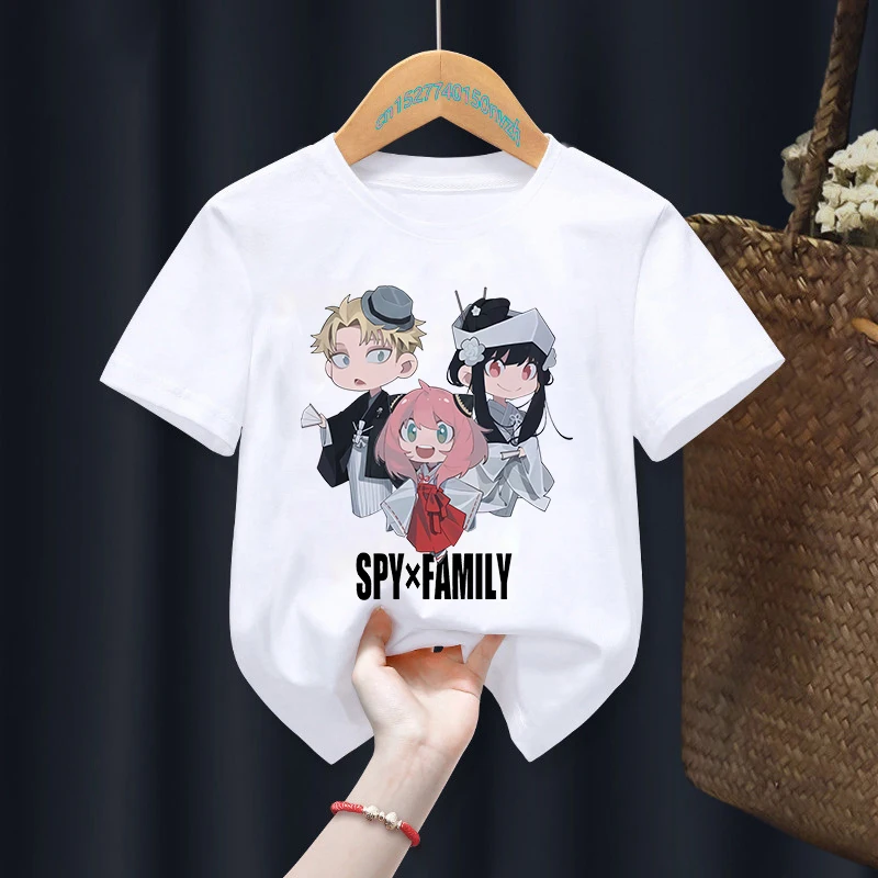 

SPY×FAMILY Kid T-Shirts Summer New Anime T Shirt Children Cartoon Kawaii Casual Tops Harajuku Vintage Boy Girl Clothes Tee Shirt