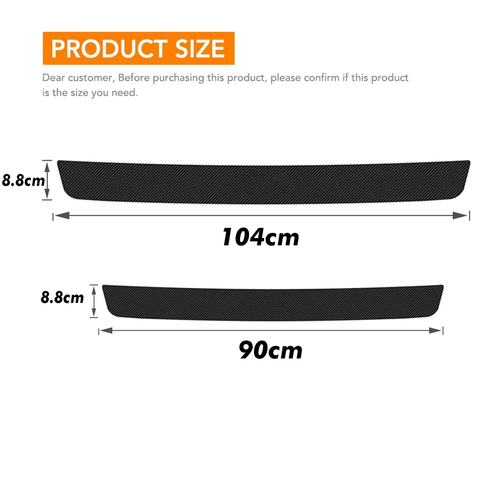 Защитные наклейки из углеродного волокна на задний бампер автомобиля - купить по