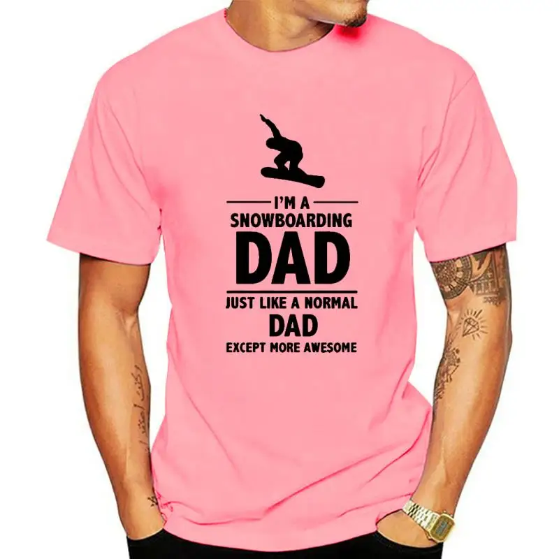 

Футболка хлопковая с коротким рукавом, круглым вырезом и принтом «I'm A Snowboardings»