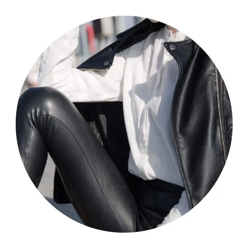 Leather Clothes Women's Short Coat Autumn Winter PU Leather Jacket Punk Gothic Motocycle Style Coat  Student Korean Slim