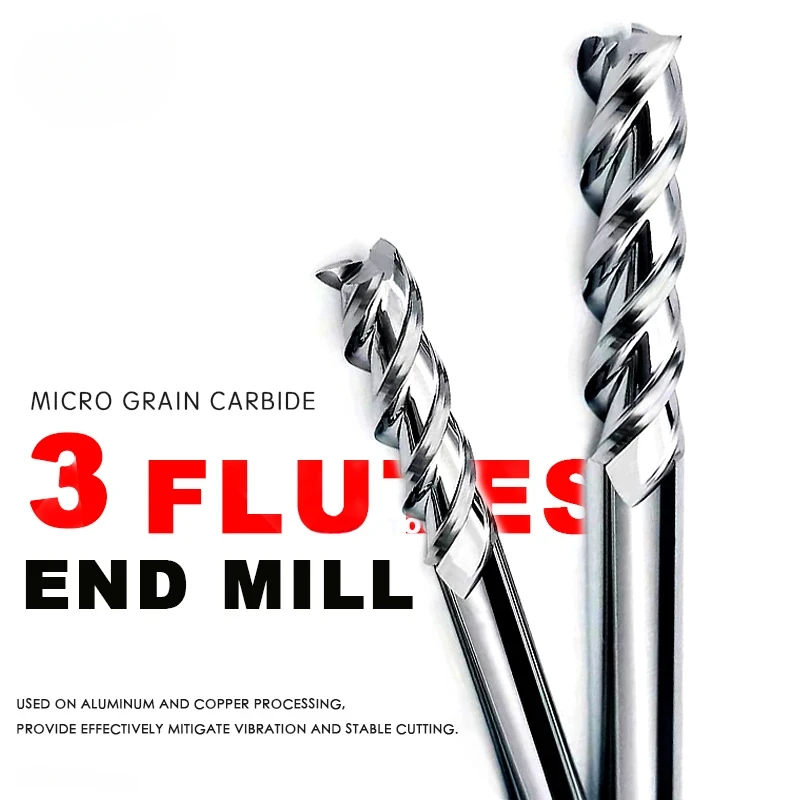 SIQI 3-зубая твердосплавная фреза вольфрамовая концевая инструмент с ЧПУ от 1 до 20