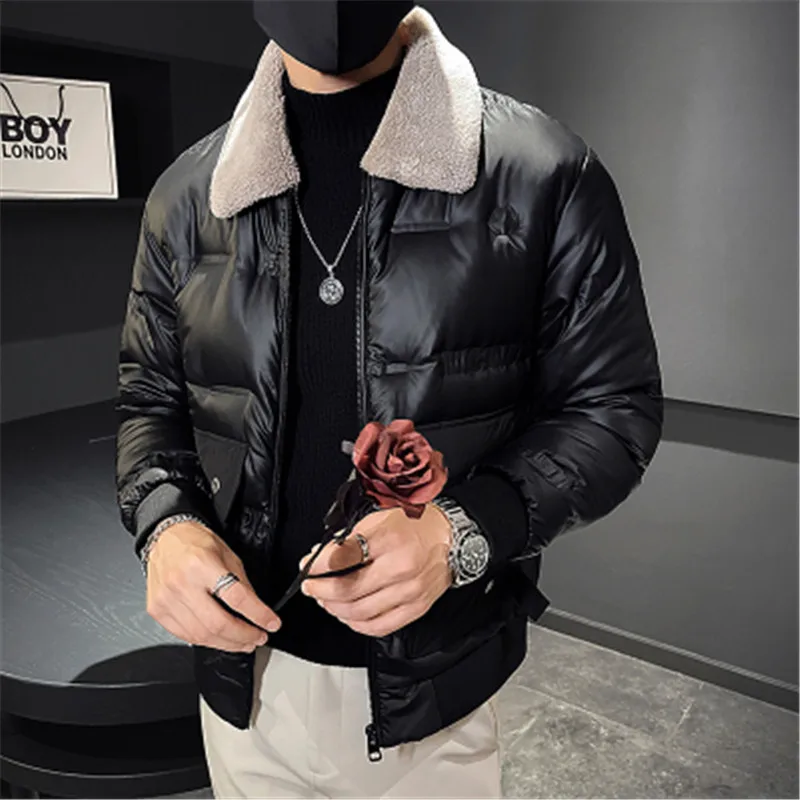 Luxury 80% Men Down Jacket Feather Dress Winter Thicken Warm Coat Male Turn Down Collar Casual Letter Embossing Puffer Jacket