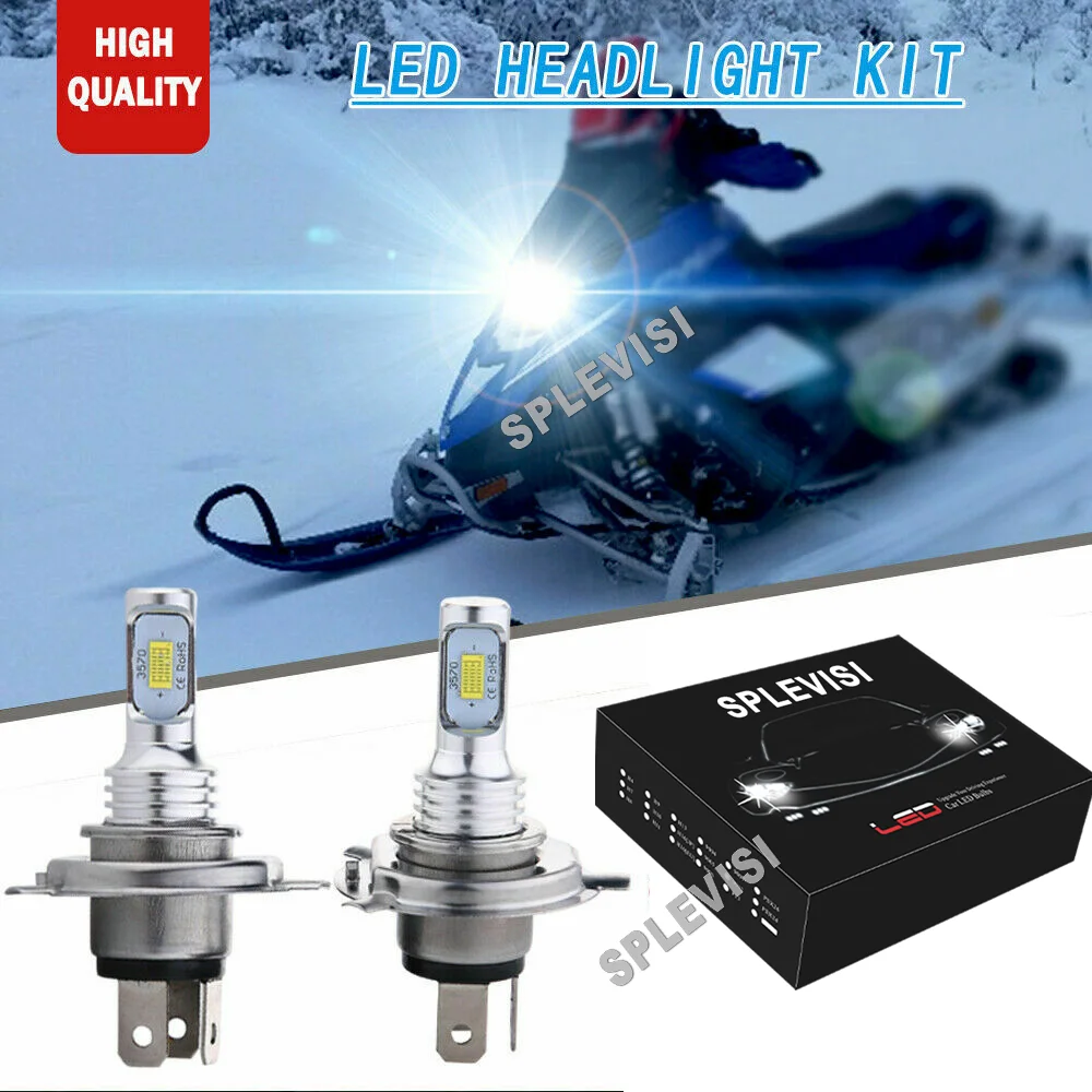 

2x 70W LED Headlight Bulbs High Low Beam HID White For Yamaha FX10 FX Nytro 2008-2014 Snowmobile