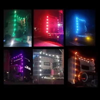 24v led flashing truck ambient light roof bumper door lamp 1 2m 2 4m 7 2m for van truck tailgate flexible drl car styling