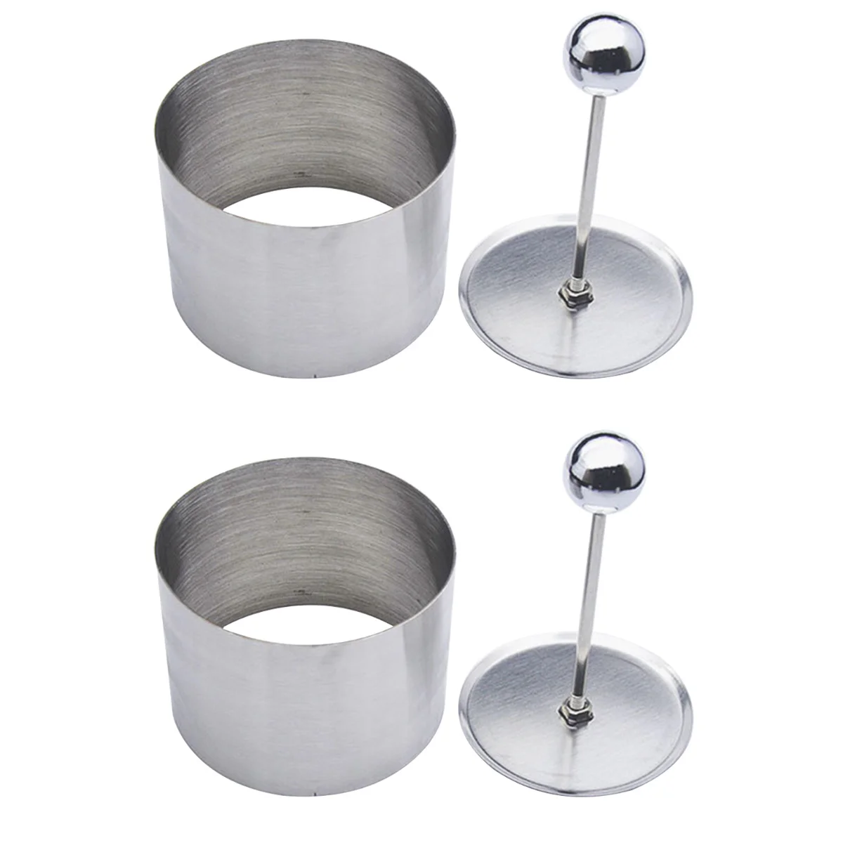 

2pcs Stainless Steel Cold Dish Moulding and Presser Tools Dessert for Cooking