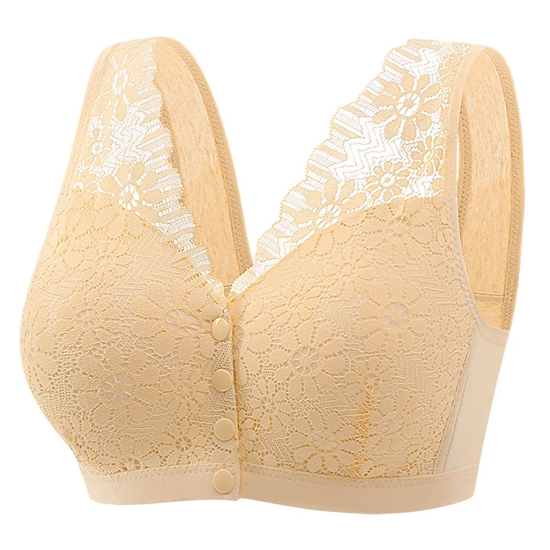 Женский Кружевной Бюстгальтер Для Кормления С Застежкой Спереди Фиксированные
