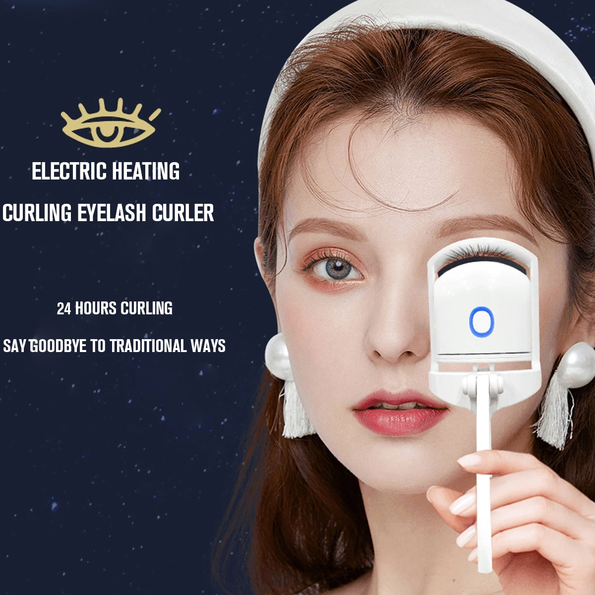 

Electric eyelash curler Natural curling USB rechargeable double temperature beauty eyelashes Long-lasting styling and fast heat