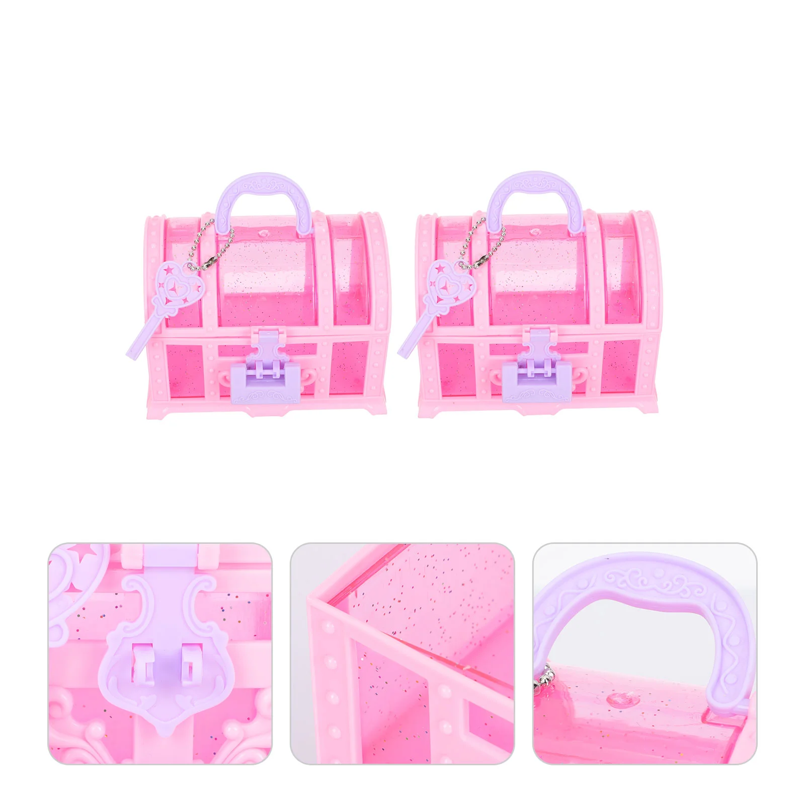 

Box Treasure Keepsake Jewelry Girl Gift Little Girlstoys Makeup Boxes Pretend Case Trinket Toy Suitcase Kids Holder Baby