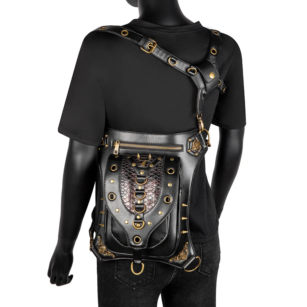 Women's One-Shoulder Cross-Body Chain Bag Women's Small Bag Steam Punk Vintage Locomotive Bag