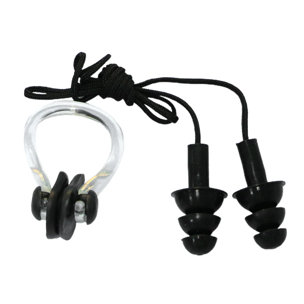 

Ear Plugs +Nose Clip Set Case Soft SiliconeKid Child Swimming Water Pool Sea For Kids Under Age 10 Swimming Accessories