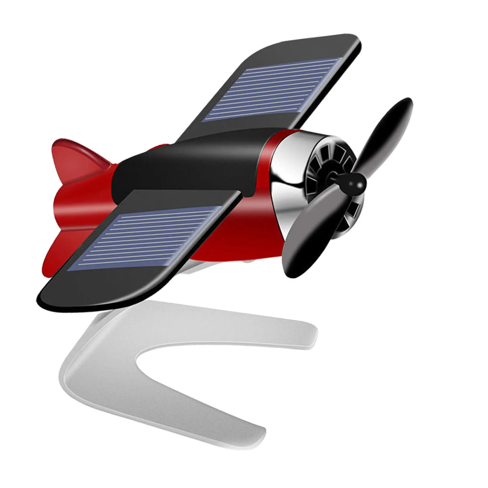 Solar Energy Car Aromatherapy Air Freshener Airplane Model Dashboard Ornament Car Interior Parfums Diffuser Alloy Plane Aroma