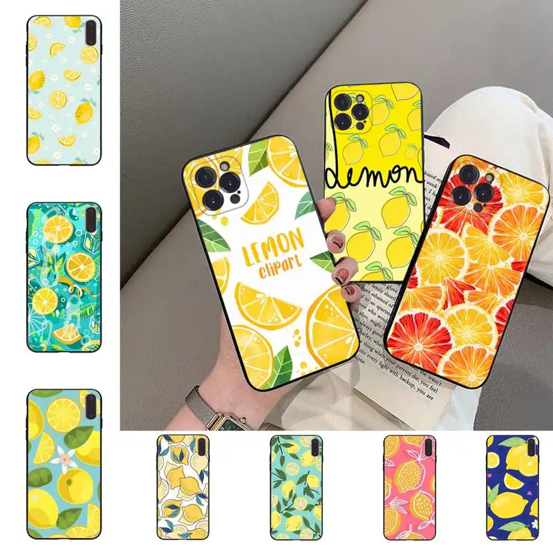 

TOPLBPCS Summer Fruit Lemon Phone Case For iPhone 14 13 12 Mini 11 Pro XS Max X XR SE 6 7 8 Plus Soft Silicone Cover