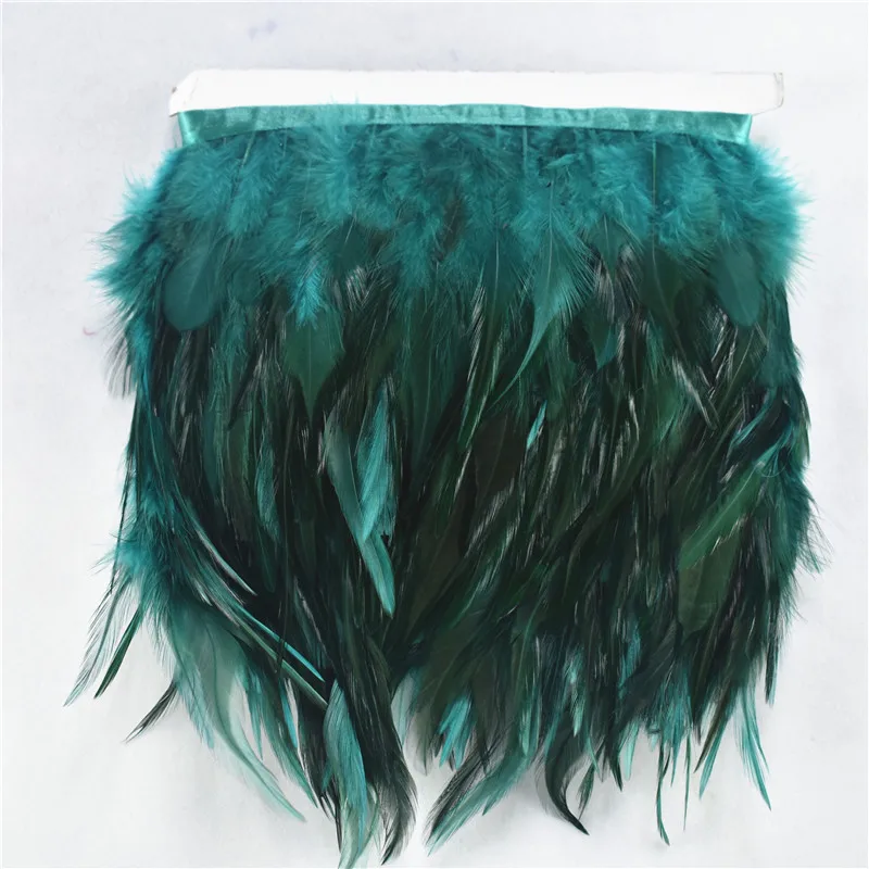 

10Meters Natural pheasant feathers Trims chicken feather trim Saddles Rooster Feather Fringe White Feather for Costumes decor