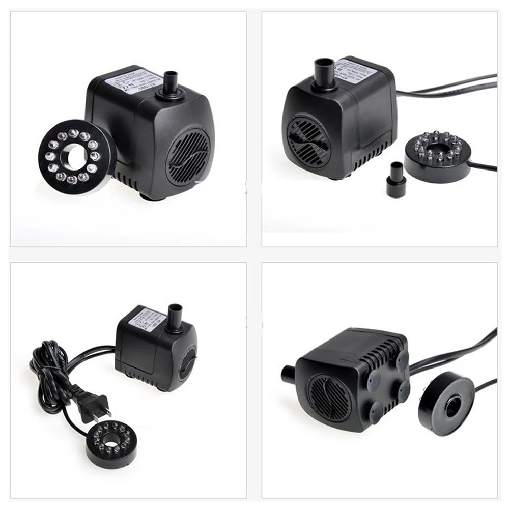 

Мощный погружной водяной насос 220 GPH (л/ч), 15 Вт, с шнуром питания и 1 соплом для фонтанов, водоемов, аквариумов