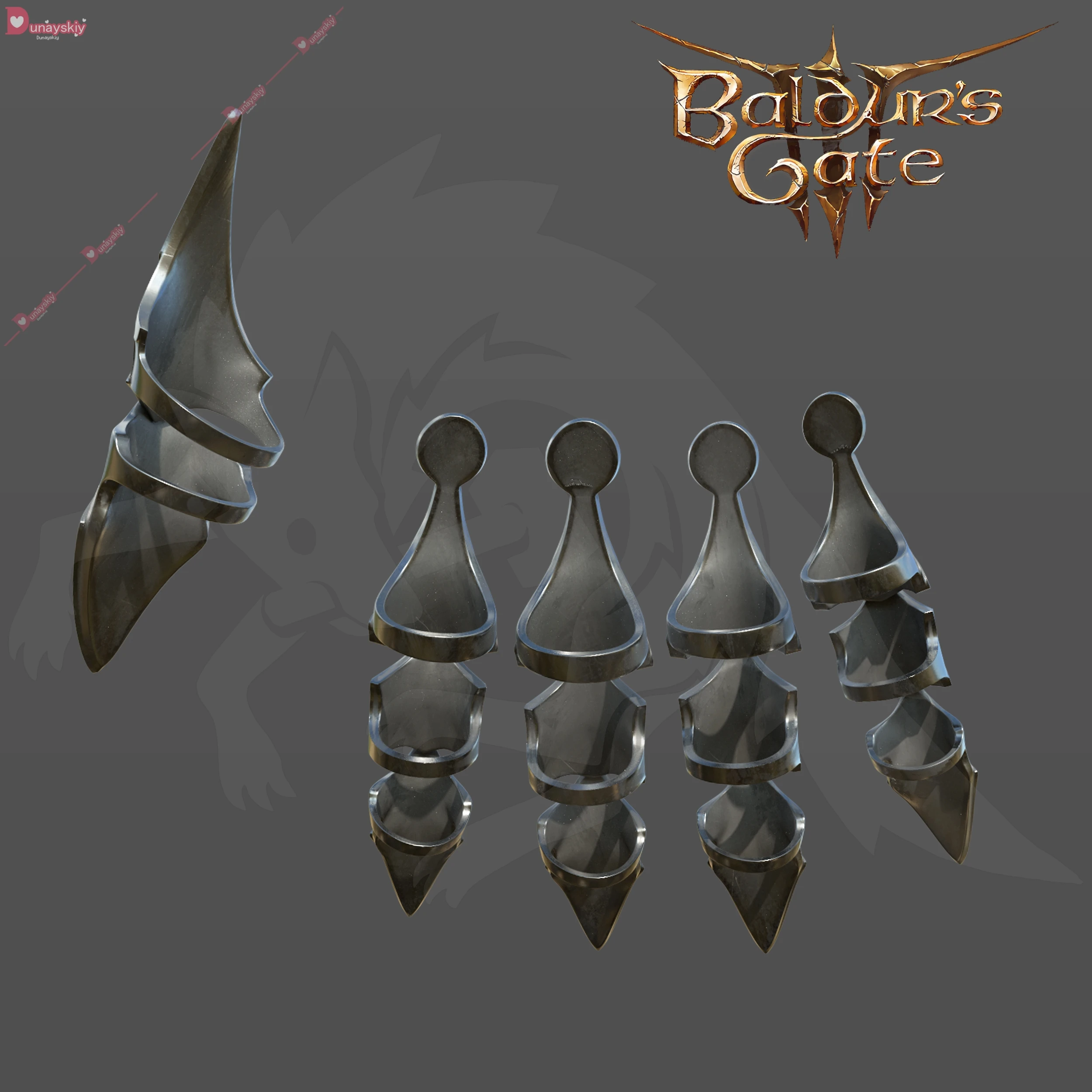 Перчатки с когтями дракона фэнтезийные косплей шарнирные пальчиковые доспехи