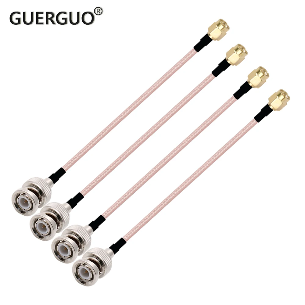 

100PCS RG316 50Ohm Pigtail BNC to SMA Cable SMA Male to BNC Male Plug RF Coax Extension Cable Coaxial Jumper Cord 15CM Wholesale