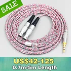 16 ядер Серебряный OCC OFC смешанный плетеный кабель для фокусного расстояния Утопия точность наушники LN007580