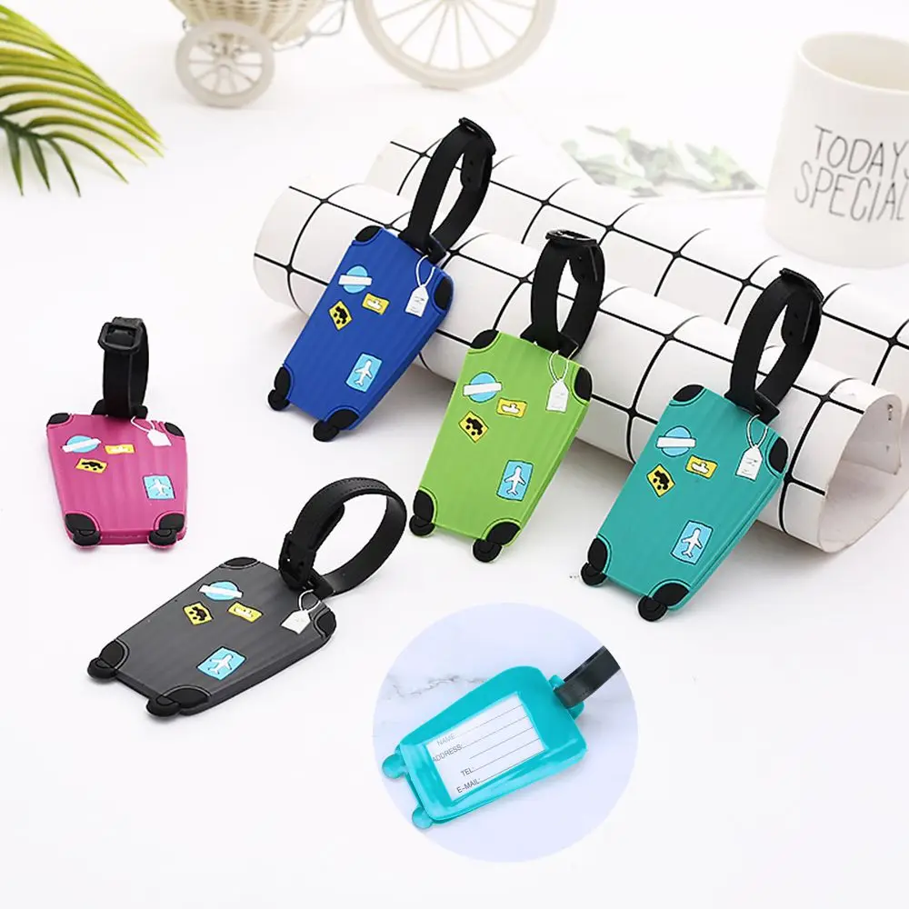 

Cute Silicon Luggage Tags Suitcase ID Addres Holder Baggage Tag Portable Label High Quality Travel Accessories Luggage Tag