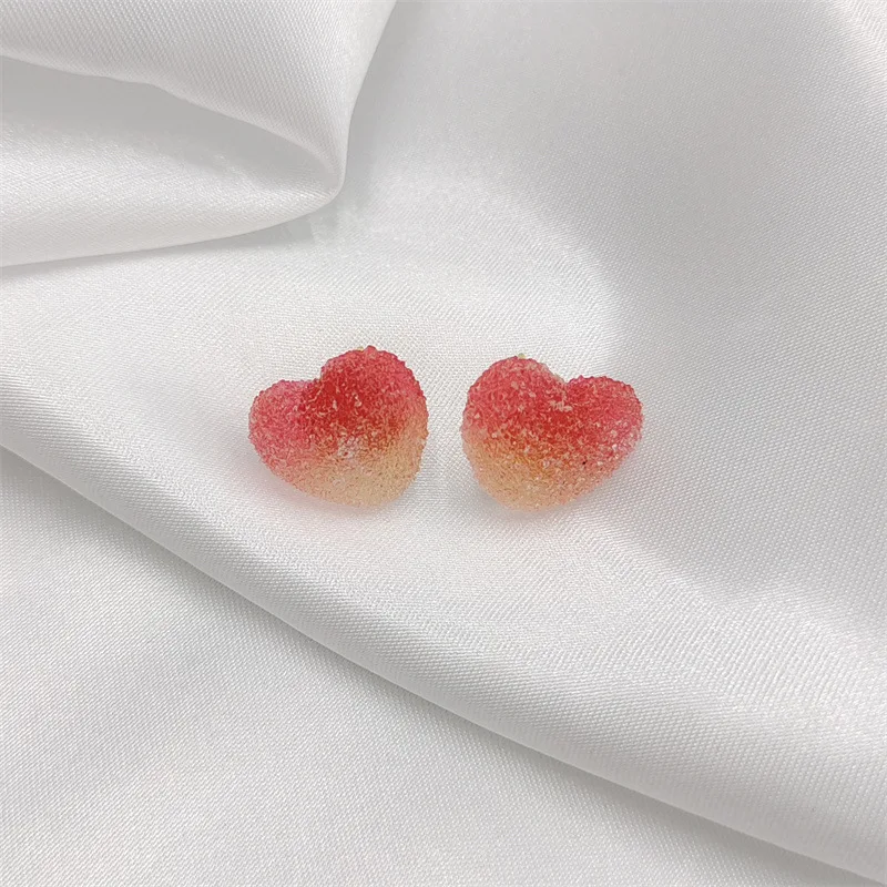 

Lovely Fruit Juice Soft Candy Love Ear Studs Fashion Trend High Grade Small Fresh Earrings Female Ear Accessories Wholesale