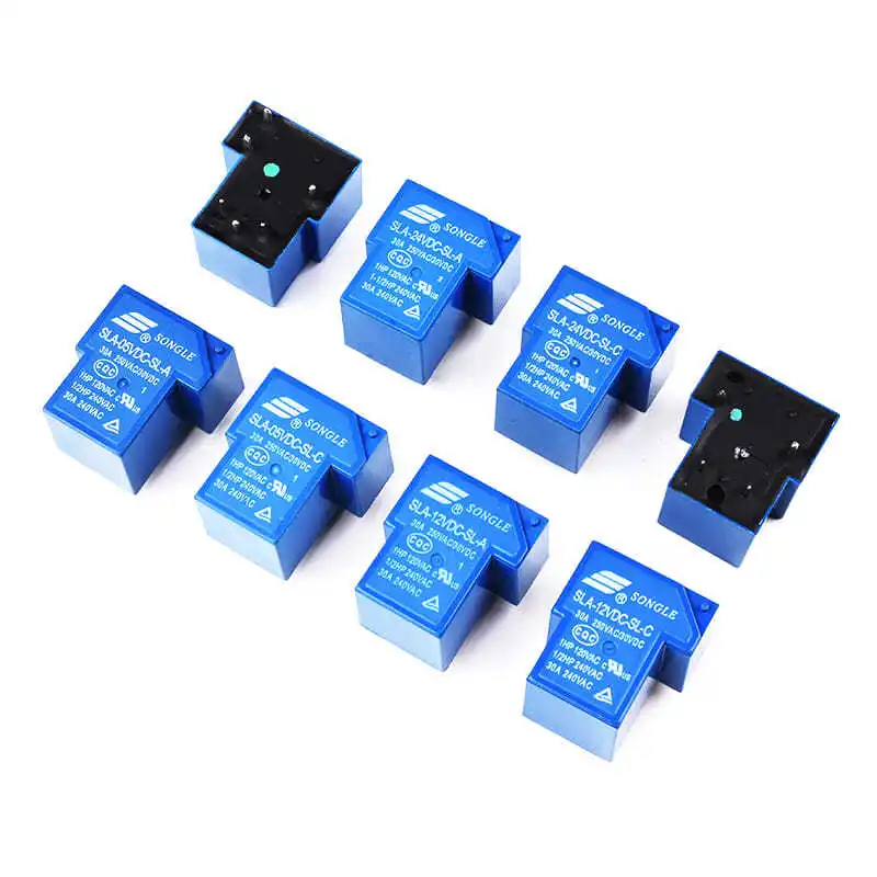 

10PCS/lot Power Relay SLA-05VDC-SL-A SLA-12VDC-SL-A SLA-24VDC-SL-A SLA-48VDC-SL-A 5V 12V 24V 48V 30A 5PIN T90