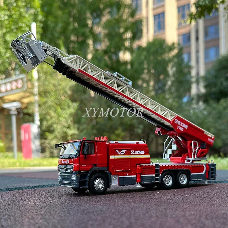 XCMG 1/50 YT60 горная облачная лестница пожарная машина отлитый под давлением модель