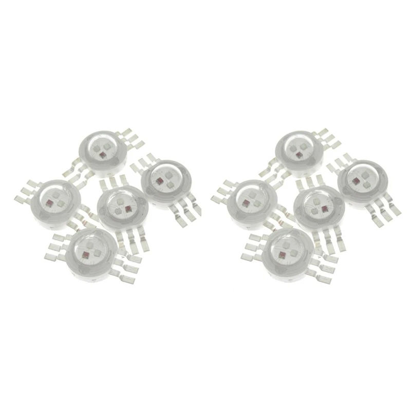 

30Pcs 3X3W High Power RGB Red Green Blue LED Light Lamp Energy Saving Lamp Beads Bulbs 6PIN 45MIL 3W High Power Chip