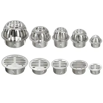 Durable Stainless Steel Rain Pipe Cap Drainage Plumbing Fitting Roof Floor Drain Balcony Drainage Cover
