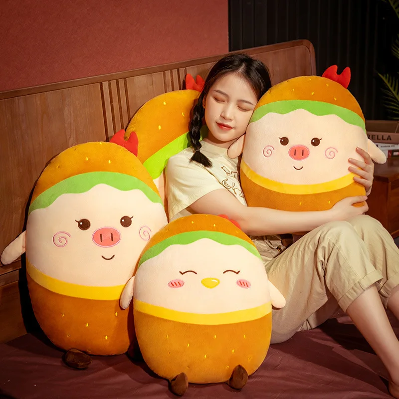 

Подушка плюшевая в виде животного, 60/80/100 см