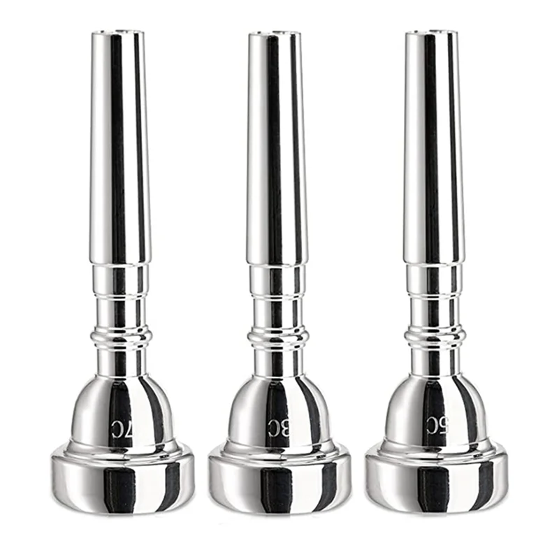 3 упаковки мундштука для трубы 7C 5C 3C посеребренный мундштук начинающих