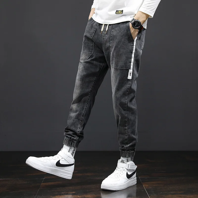 2022 summer new men's Harlan pants jeans Men's fashion Brand Korean men's casual pants