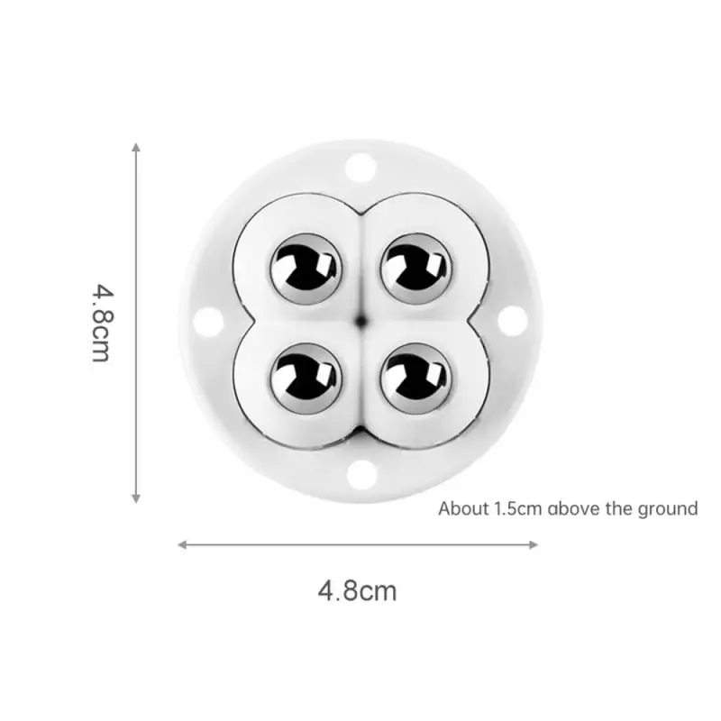 

2/4/5PCS Heavy Duty Pulley Mini Swivel Casters Wheel 360° Rotation Self Adhesive Pulley Base For Furniture Storage Box Mute