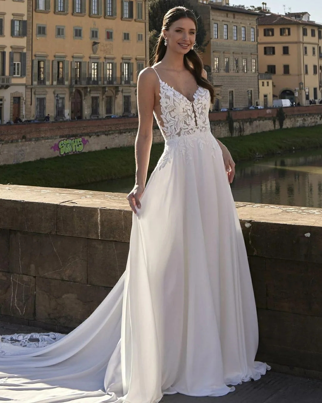 

Женское свадебное платье Msikoods в стиле бохо, женское пляжное платье невесты со шлейфом, 2023