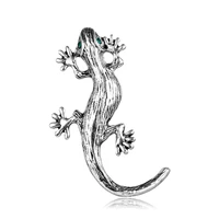 tulx vintage lizard gecko brooches for women cute fashion animal lapel pins brooch clothing accessories jewelry