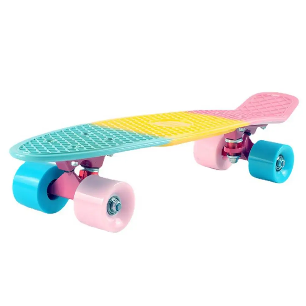 Skateboard For Kids Ages 6-12 Small Fish Board Four-wheel Si