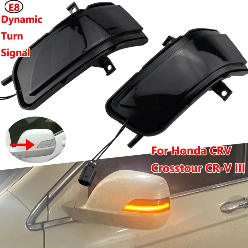 

2Pcs Car Side Mirror Indicator Lights Blinker Sequential Dynamic Turn Signal Light Kits Compatible with CRV RE1 RE2 RE4
