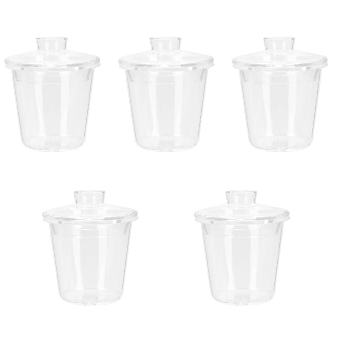 

5 Sets of Tea Pot Infuser Tea Strainer Glass Tea Infuser Portable Tea Filter Glass Cover