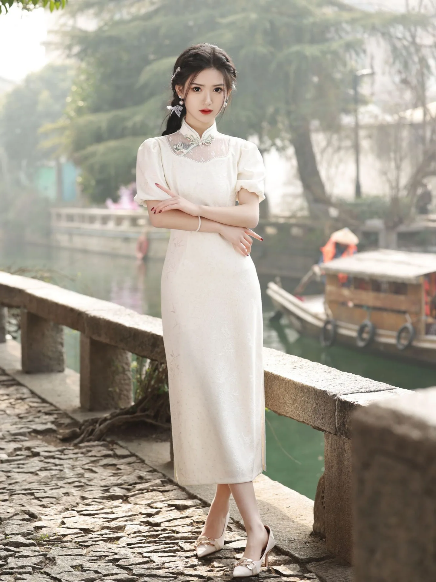 Новинка Весна-Лето китайская стильная стройнящая элегантная Обручальная