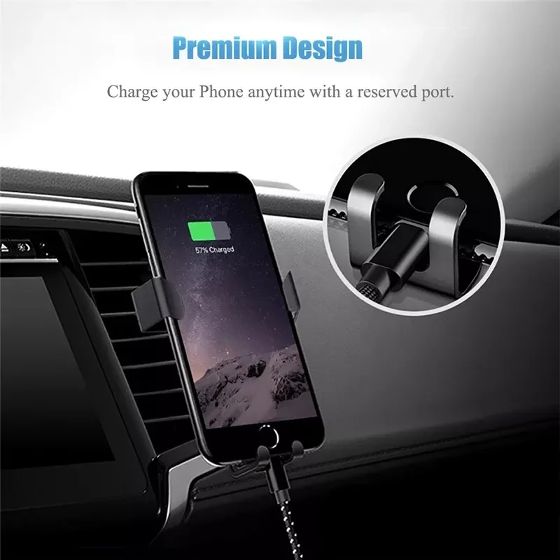 

2022 Trend Car Phone Holder Mobile Stand Smartphone GPS Support Mount For iPhone 13 12 11 Pro 8 Redmi