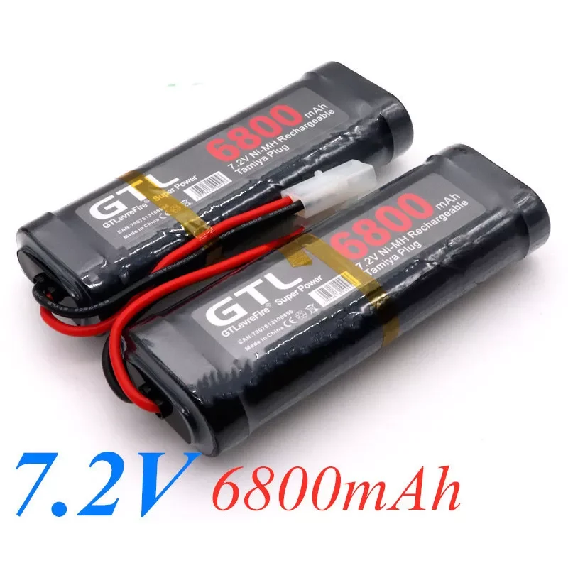 

100%. new Original 7.2V Battery 6800mah NiMH Batteries Pack For RC Car Truck Buggy Boat Tank Ni-Mh Baterias gray supper power
