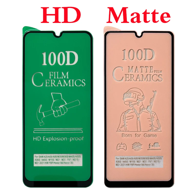 2-5Pcs HD or Matte Full Cover Soft Ceramic Film For Samsung Galaxy A13 A23 A33 A53 5G A73 A03 Core M23 M53 Screen Protector 100D