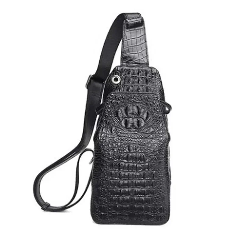 Mafeimengge крокодиловая кожа мужская нагрудная посылка сумка новая модная