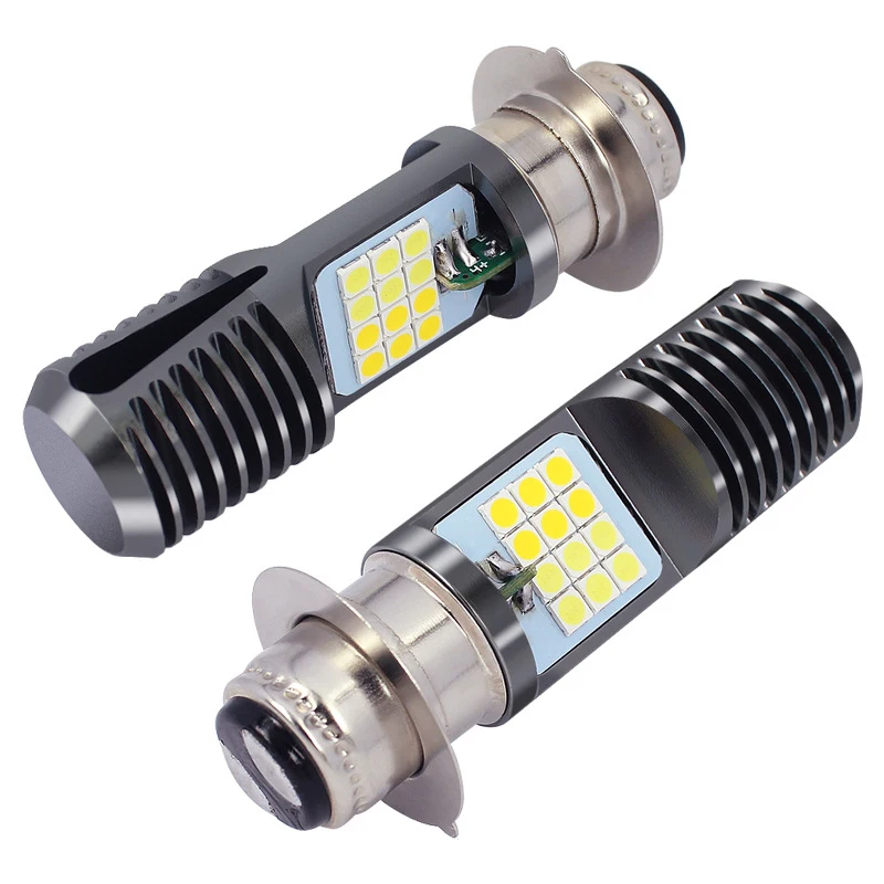 

1Pc LED Moto H4 BA20D PX15D 3030 24SMD LED Moto Motorcycle Headlight Bulbs White 6500K Hi Lo Lamp DC AC 9-16V 16SMD 3020 LED