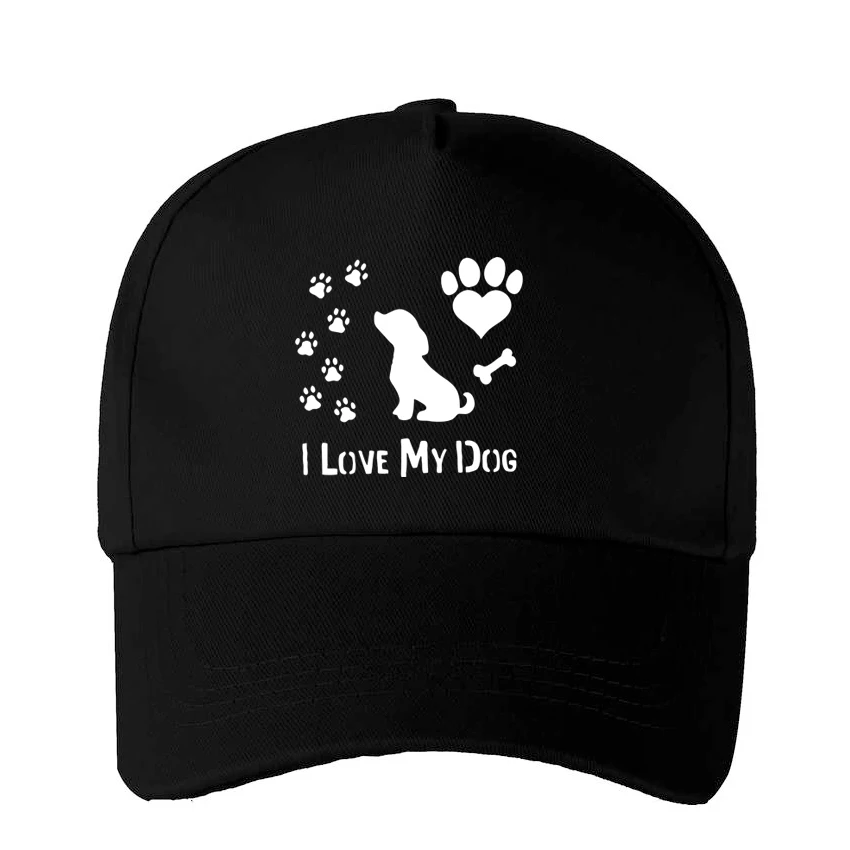 

Custom Made Travel Hat Cartoon I love My Doy Print Baseball Cap Adjustable Children Hat Boys Baby Girls Sun Hat Hip Hop Hat