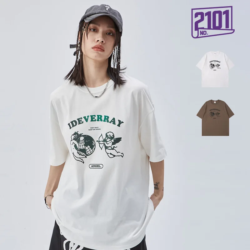 

KAZUE-Summer new men's and women's cotton warm color-changing printing simple street tide brand short-sleeved t-shirt