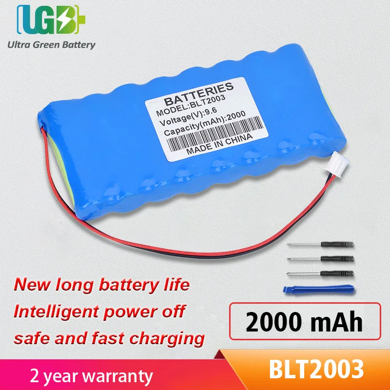 

UGB New BLT2003 Battery For BIOLAT BLT2003 ECG EKG Vital Signs Monitor 9.6V 2000mAh