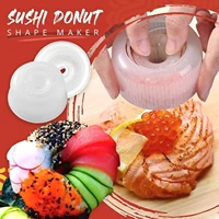 donut shape onigiri mold plastic non stick sushi maker set diy easy rice ball press mold seaweed making kit kitchen accessories