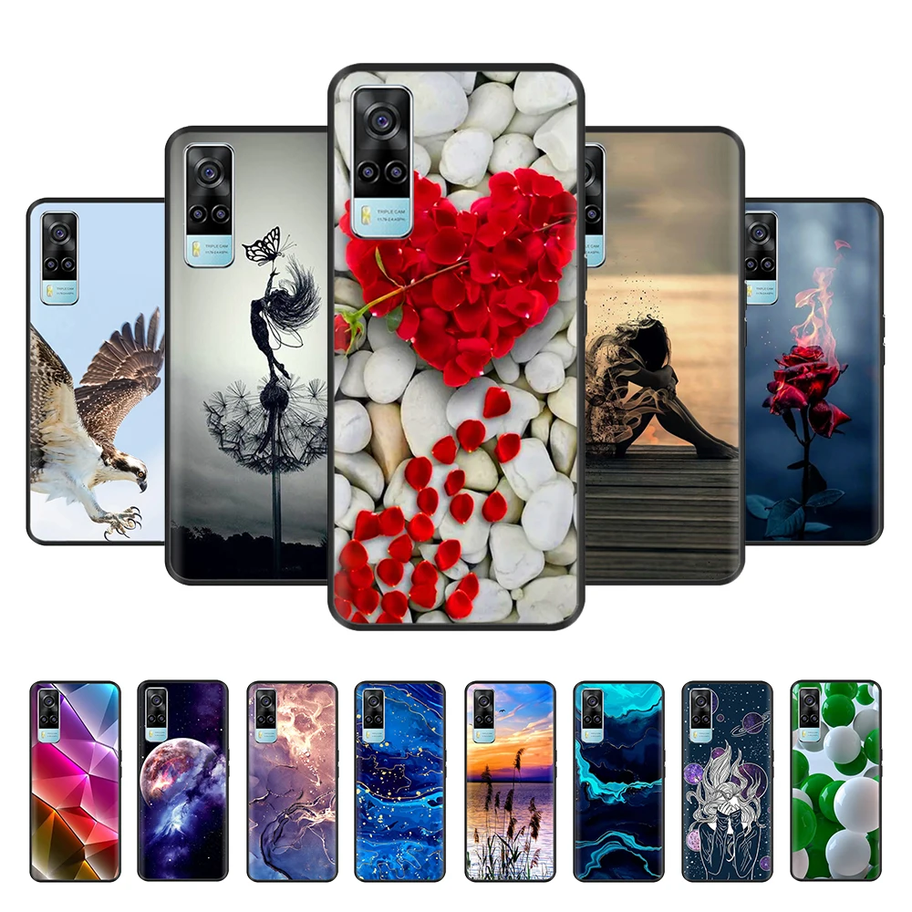 

For Vivo Y53S Case TPU Silicone Soft Shockproof Bumper Phone Case For Vivo Y53S Cover Y 53S 4G 6.58" Coque Back Cover Fundas