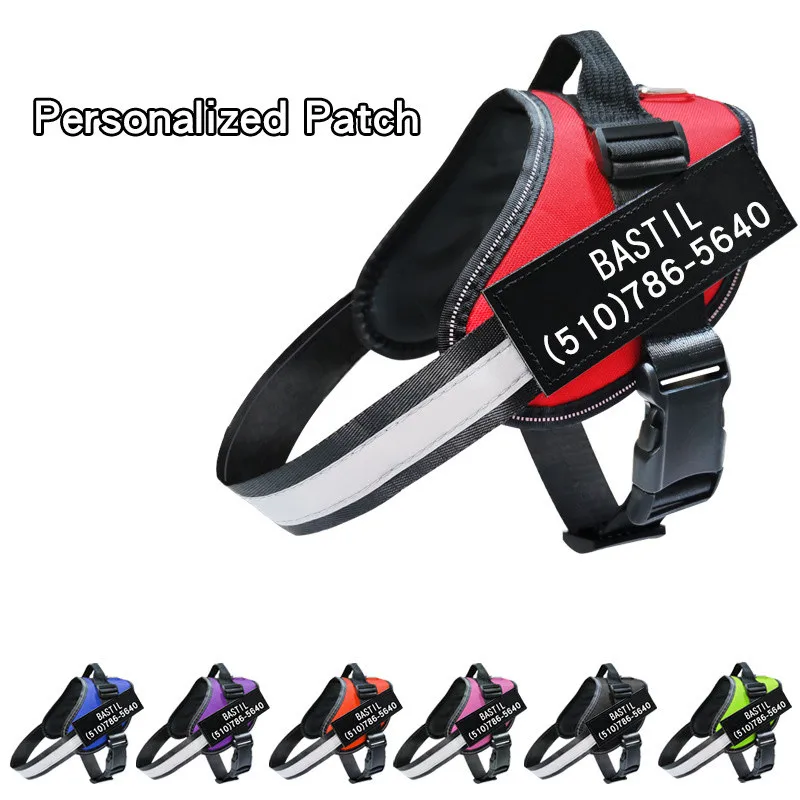 

Small Large Dog Walk Training Accessories Personalized Dog Collar Chain Leash Reflective Breathable Adjustable Pet Harness Vest