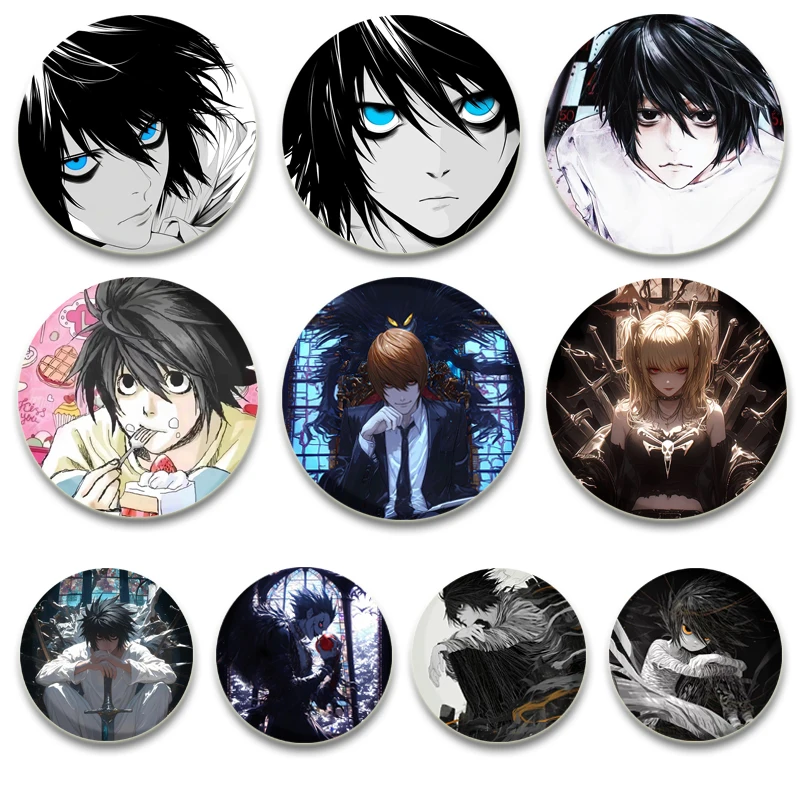 Эмалированные броши в стиле аниме Тетрадь смерти